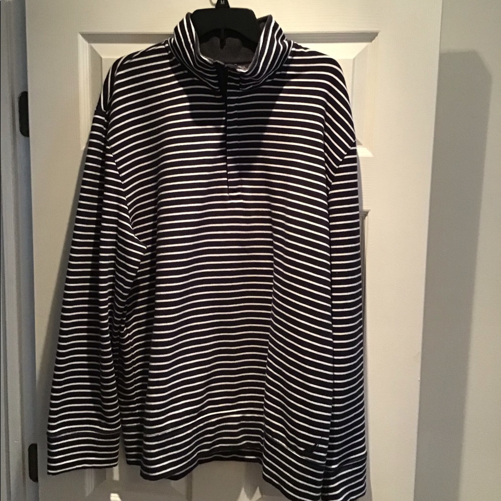 Nautica Men’s half zipped stripped pullover sz XL